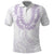 Aloha Lei Onaona Polo Shirt Purple Hawaiian Tribal Pattern