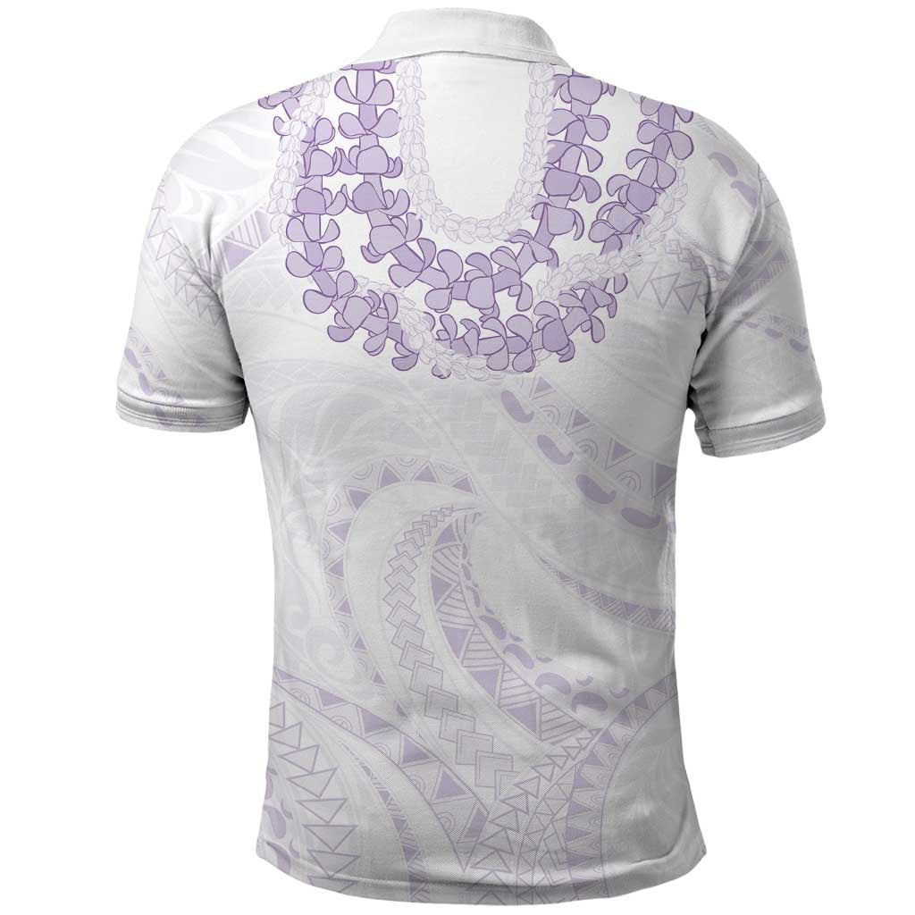 Aloha Lei Onaona Polo Shirt Purple Hawaiian Tribal Pattern