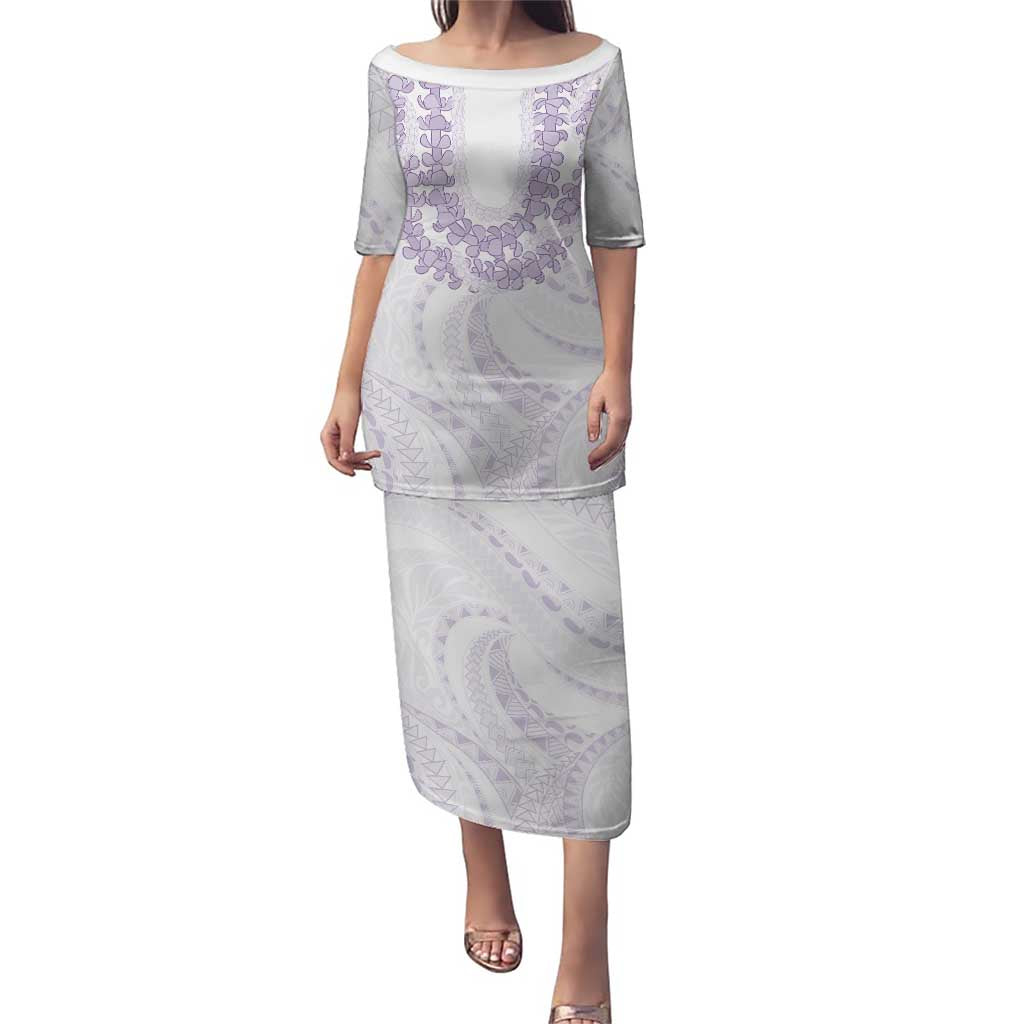 Aloha Lei Onaona Puletasi Purple Hawaiian Tribal Pattern