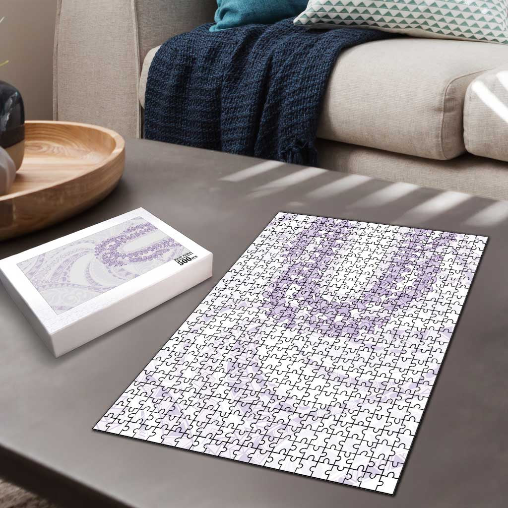 Aloha Lei Onaona Puzzle Purple Hawaiian Tribal Pattern - Polynesian Pride