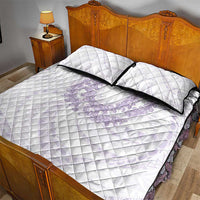 Aloha Lei Onaona Quilt Bed Set Purple Hawaiian Tribal Pattern