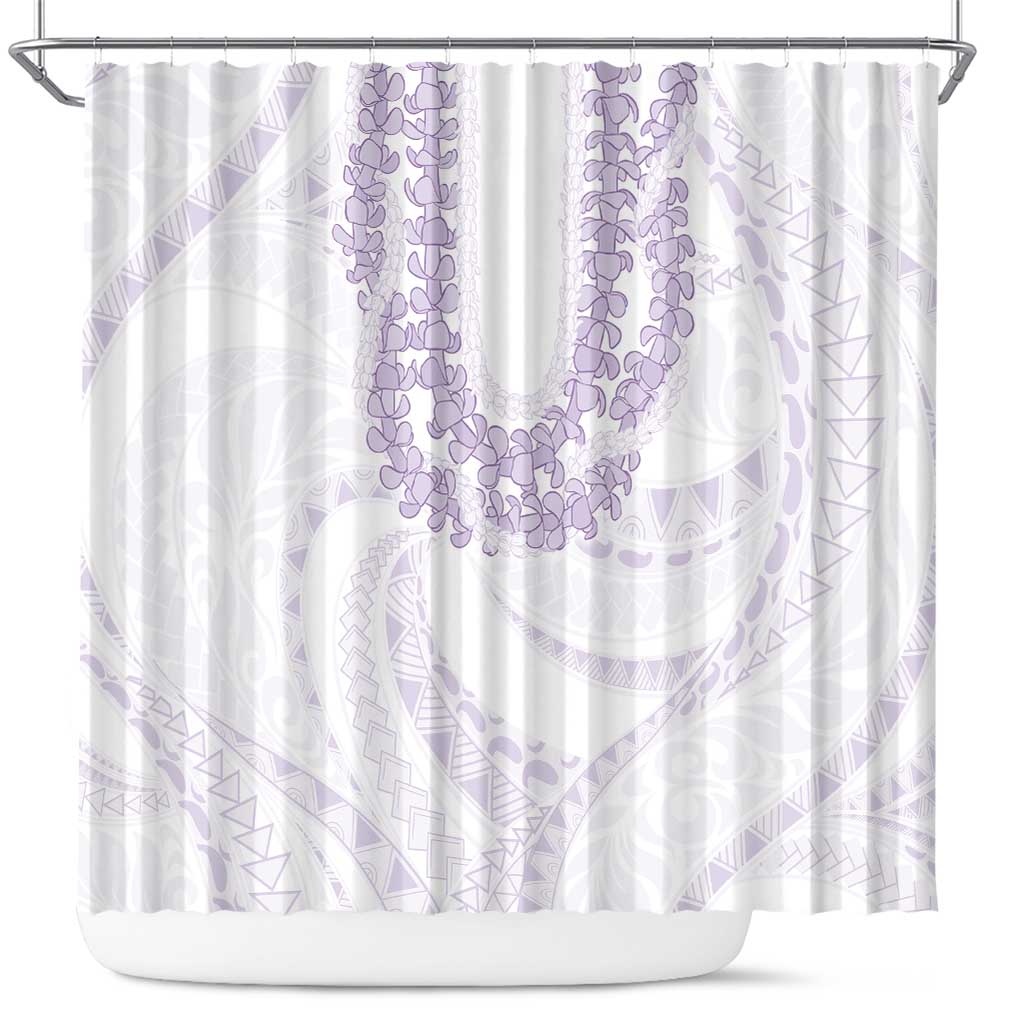 Aloha Lei Onaona Shower Curtain Purple Hawaiian Tribal Pattern