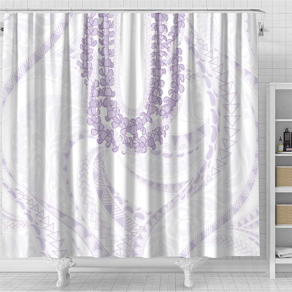 Aloha Lei Onaona Shower Curtain Purple Hawaiian Tribal Pattern