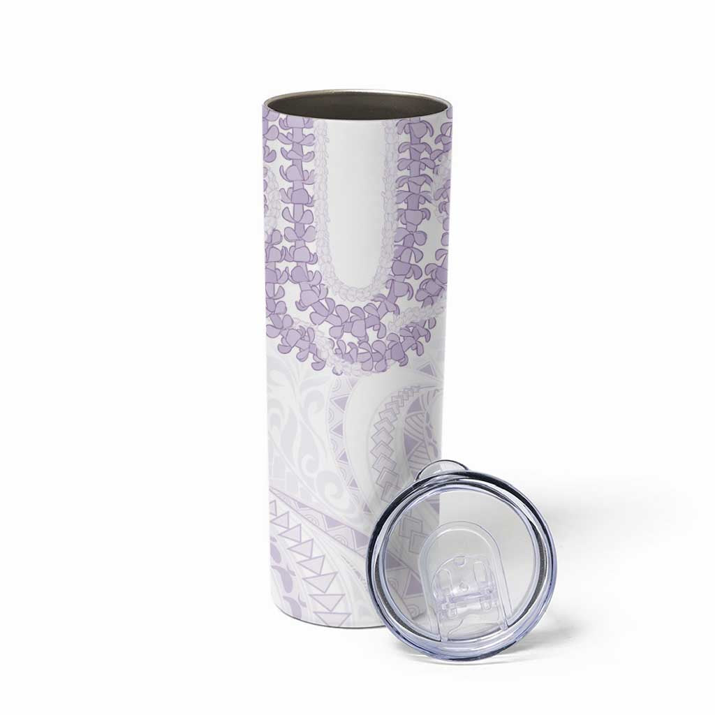 Aloha Lei Onaona Skinny Tumbler Purple Hawaiian Tribal Pattern
