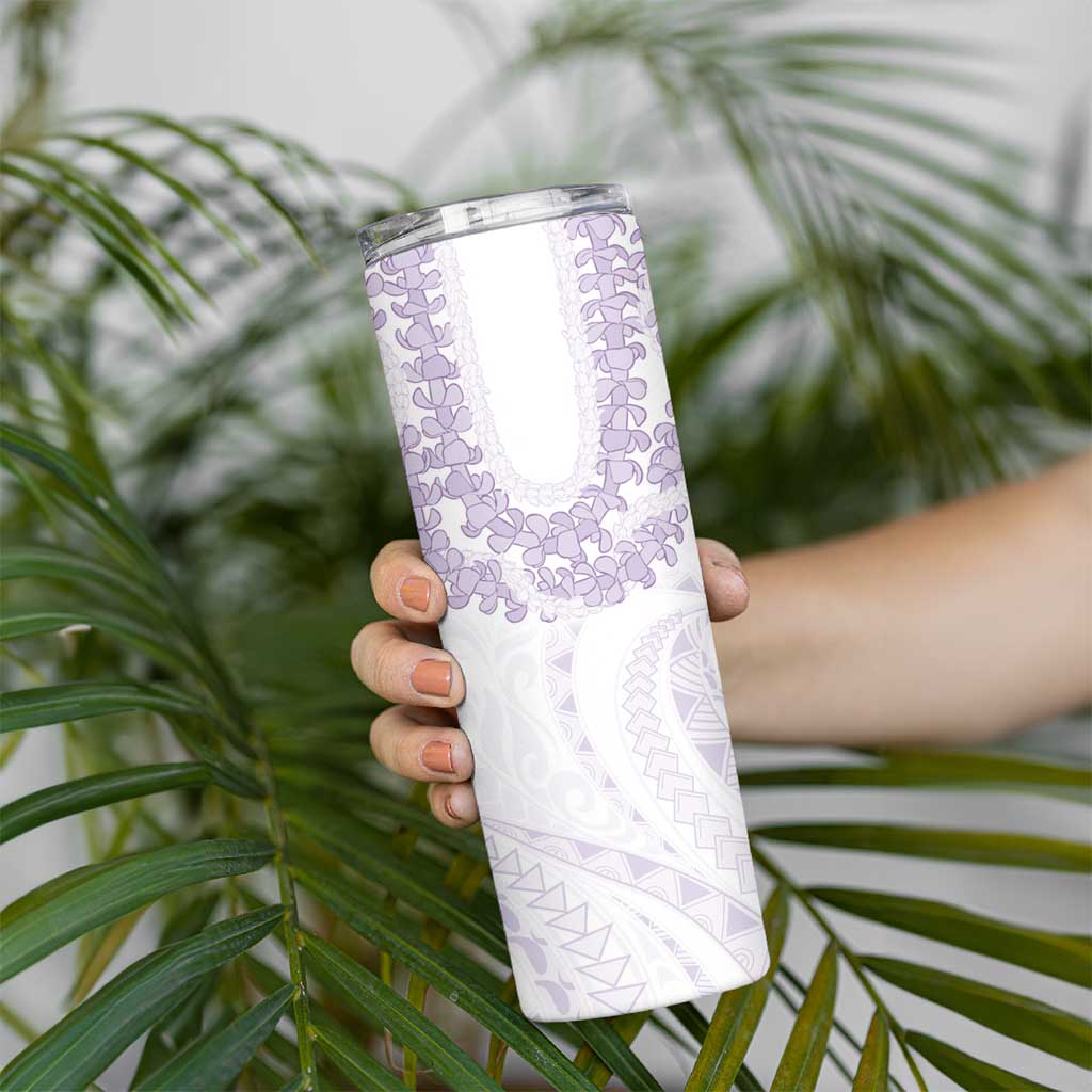 Aloha Lei Onaona Skinny Tumbler Purple Hawaiian Tribal Pattern