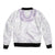 Aloha Lei Onaona Sleeve Zip Bomber Jacket Purple Hawaiian Tribal Pattern