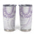 Aloha Lei Onaona Tumbler Cup Purple Hawaiian Tribal Pattern