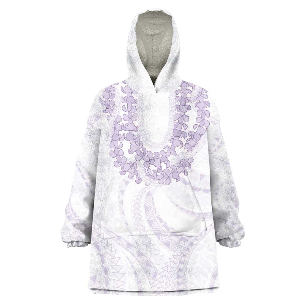 Aloha Lei Onaona Wearable Blanket Hoodie Purple Hawaiian Tribal Pattern LT9 One Size Purple - Polynesian Pride