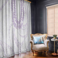 Aloha Lei Onaona Window Curtain Purple Hawaiian Tribal Pattern