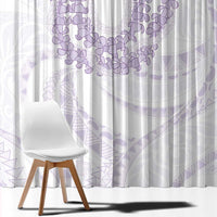 Aloha Lei Onaona Window Curtain Purple Hawaiian Tribal Pattern