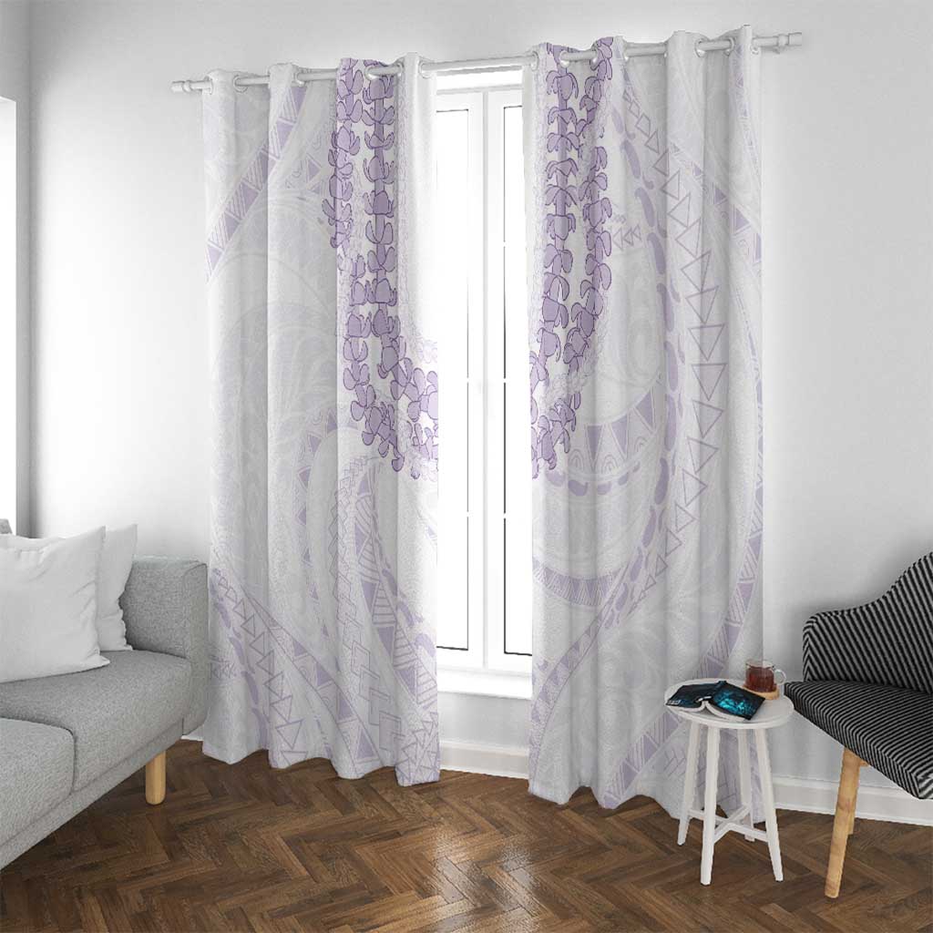 Aloha Lei Onaona Window Curtain Purple Hawaiian Tribal Pattern