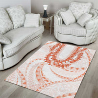 Aloha Lei Onaona Area Rug Red Hawaiian Tribal Pattern