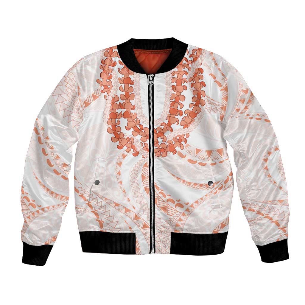 Aloha Lei Onaona Bomber Jacket Red Hawaiian Tribal Pattern LT9 Unisex Red - Polynesian Pride