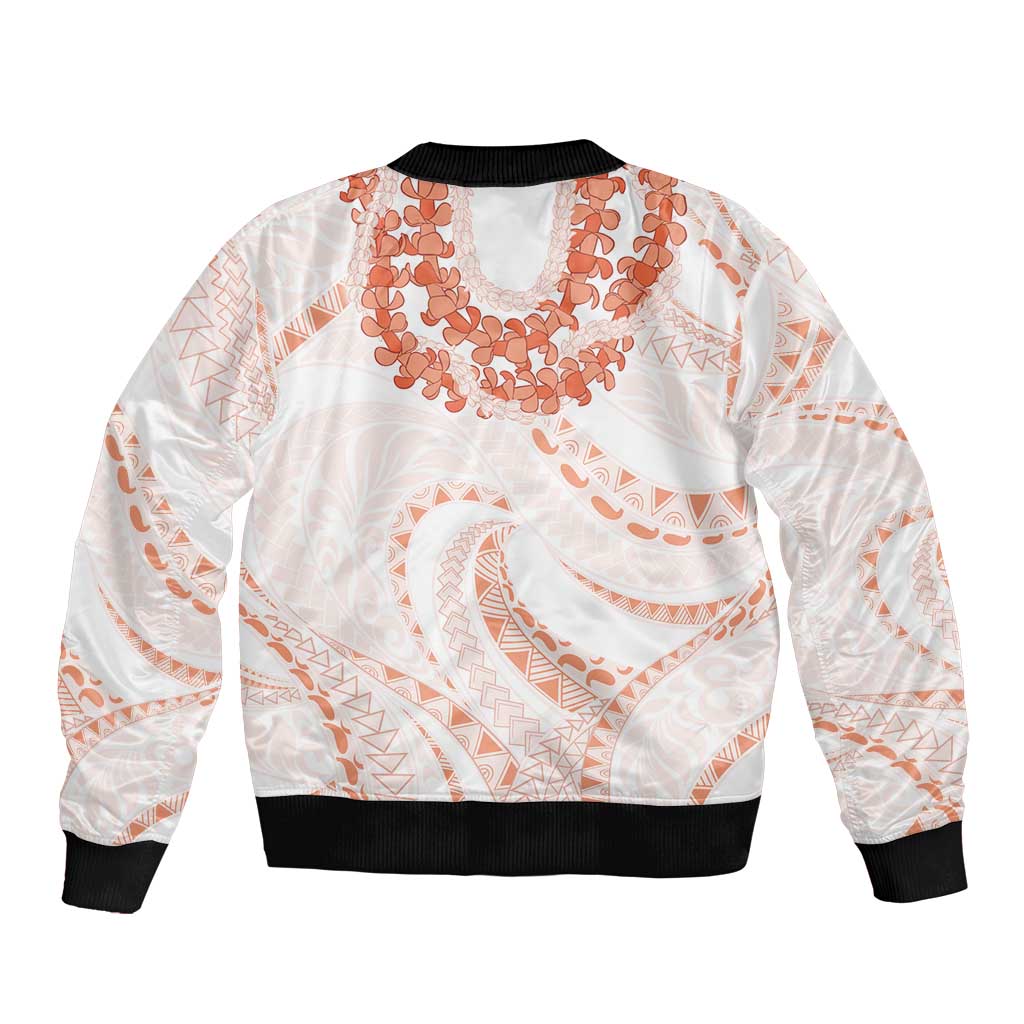 Aloha Lei Onaona Bomber Jacket Red Hawaiian Tribal Pattern LT9 - Polynesian Pride