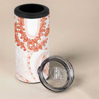 Aloha Lei Onaona 4 in 1 Can Cooler Tumbler Red Hawaiian Tribal Pattern