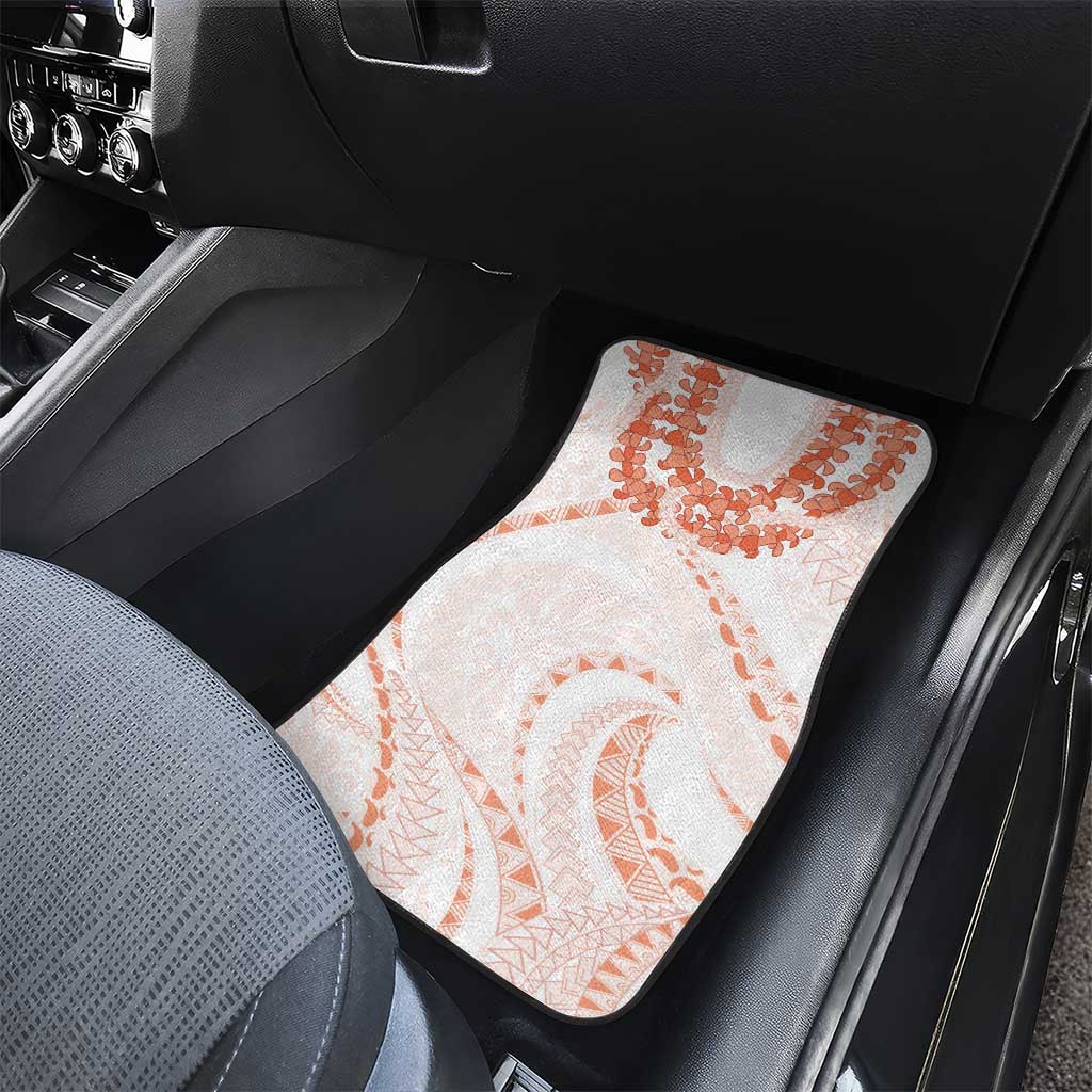 Aloha Lei Onaona Car Mats Red Hawaiian Tribal Pattern