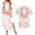 Aloha Lei Onaona Couples Matching Summer Maxi Dress and Hawaiian Shirt Red Hawaiian Tribal Pattern