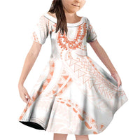 Aloha Lei Onaona Family Matching Off Shoulder Short Dress and Hawaiian Shirt Red Hawaiian Tribal Pattern