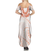 Aloha Lei Onaona Family Matching Summer Maxi Dress and Hawaiian Shirt Red Hawaiian Tribal Pattern