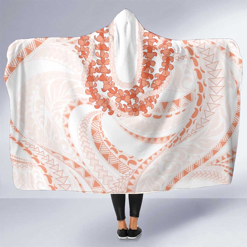 Aloha Lei Onaona Hooded Blanket Red Hawaiian Tribal Pattern