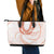 Aloha Lei Onaona Leather Tote Bag Red Hawaiian Tribal Pattern