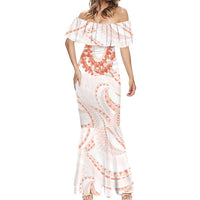 Aloha Lei Onaona Mermaid Dress Red Hawaiian Tribal Pattern