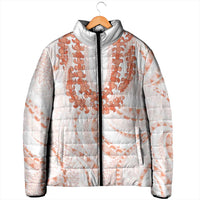 Aloha Lei Onaona Padded Jacket Red Hawaiian Tribal Pattern - Polynesian Pride