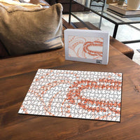 Aloha Lei Onaona Puzzle Red Hawaiian Tribal Pattern - Polynesian Pride