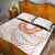 Aloha Lei Onaona Quilt Bed Set Red Hawaiian Tribal Pattern