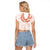 Aloha Lei Onaona Raglan Cropped T Shirt Red Hawaiian Tribal Pattern