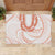 Aloha Lei Onaona Rubber Doormat Red Hawaiian Tribal Pattern