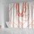 Aloha Lei Onaona Shower Curtain Red Hawaiian Tribal Pattern