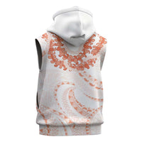 Aloha Lei Onaona Sleeveless Zip Hoodie Red Hawaiian Tribal Pattern LT9