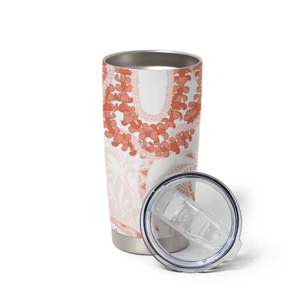 Aloha Lei Onaona Tumbler Cup Red Hawaiian Tribal Pattern