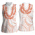Aloha Lei Onaona Women Sleeveless Polo Shirt Red Hawaiian Tribal Pattern