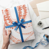 Aloha Lei Onaona Wrapping Paper Red Hawaiian Tribal Pattern - Polynesian Pride