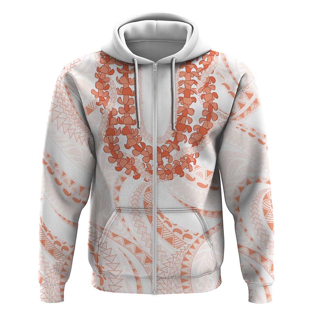 Aloha Lei Onaona Zip Hoodie Red Hawaiian Tribal Pattern LT9 Zip Hoodie Red - Polynesian Pride