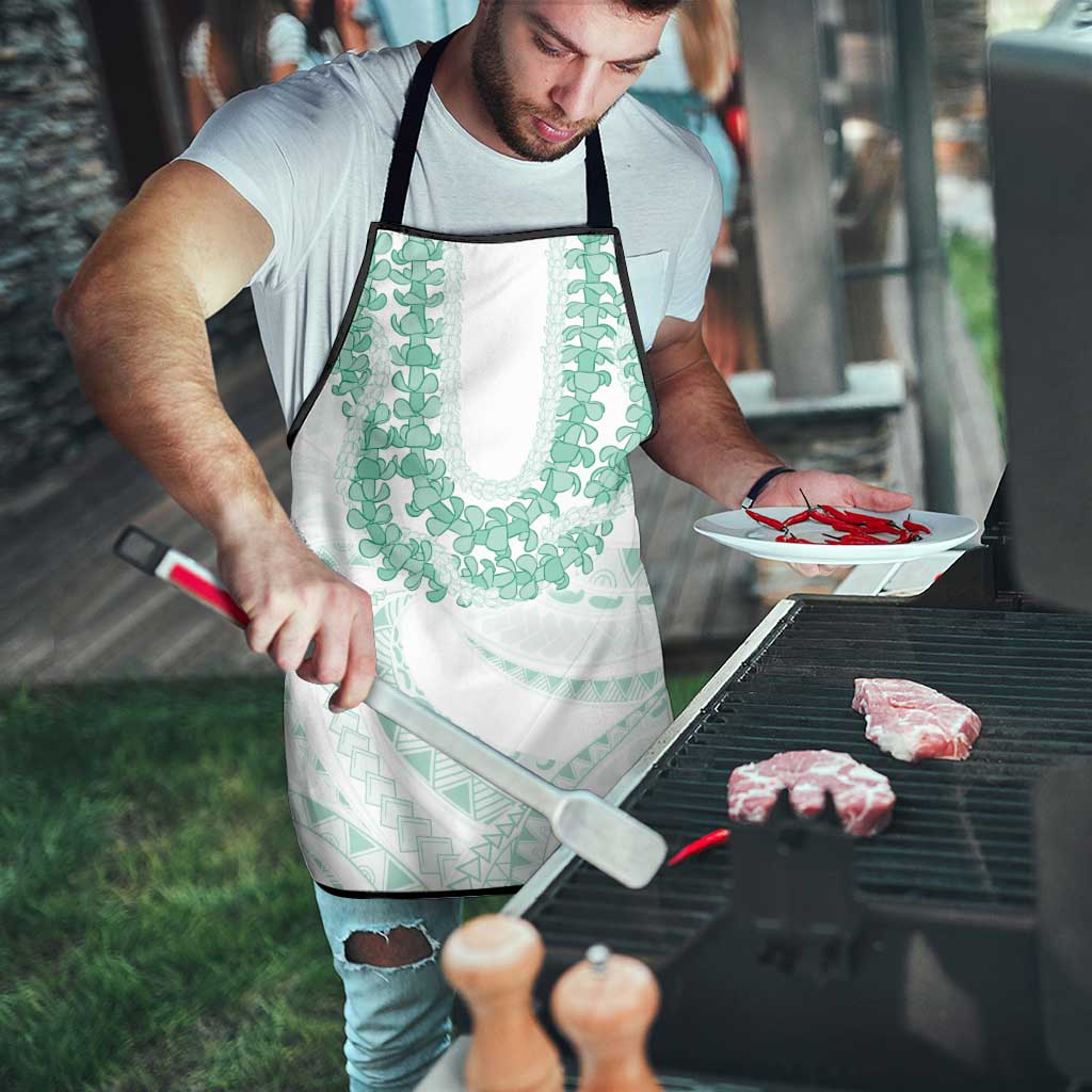 Aloha Lei Onaona Apron Sage Green Hawaiian Tribal Pattern - Polynesian Pride