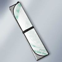 Aloha Lei Onaona Auto Sun Shade Sage Green Hawaiian Tribal Pattern - Polynesian Pride