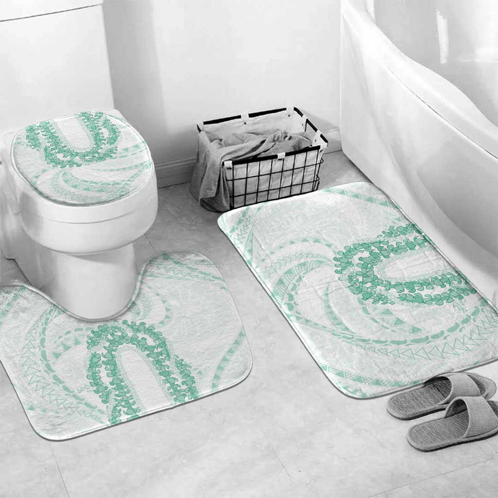 Aloha Lei Onaona Bathroom Set Sage Green Hawaiian Tribal Pattern - Polynesian Pride