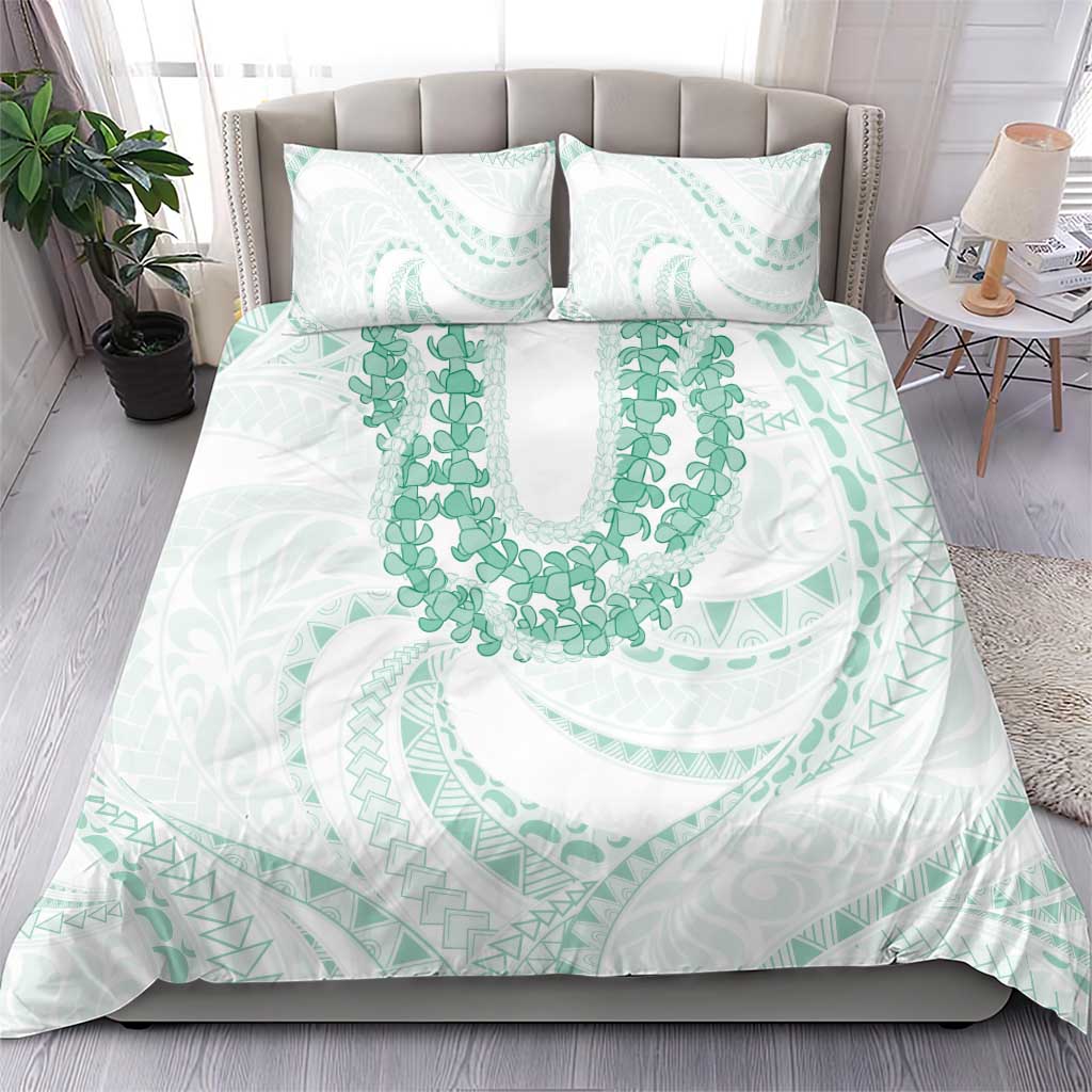 Aloha Lei Onaona Bedding Set Sage Green Hawaiian Tribal Pattern