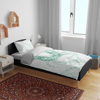 Aloha Lei Onaona Bedding Set Sage Green Hawaiian Tribal Pattern