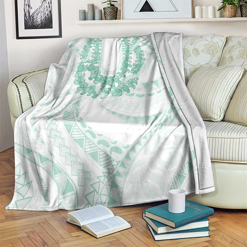 Aloha Lei Onaona Blanket Sage Green Hawaiian Tribal Pattern
