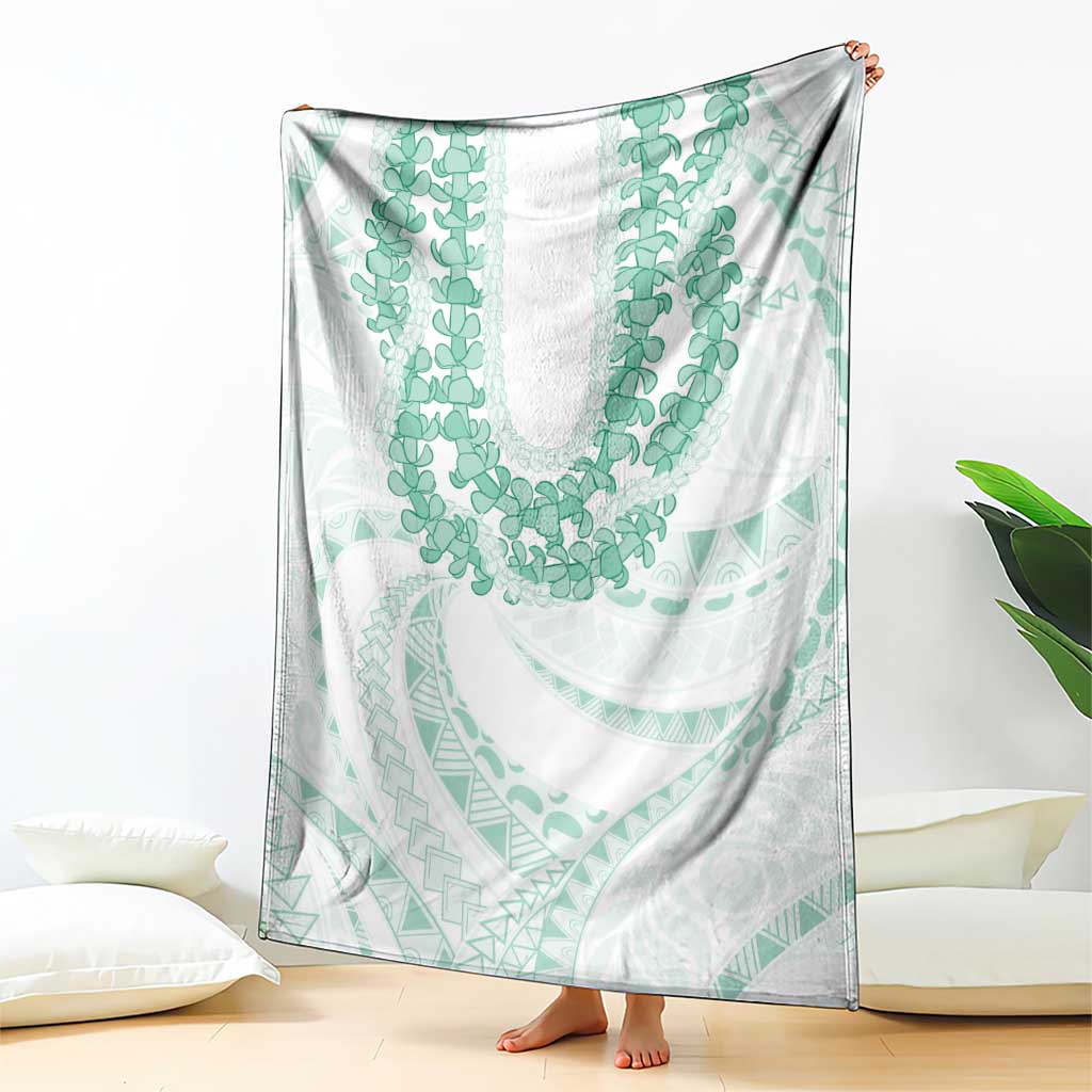 Aloha Lei Onaona Blanket Sage Green Hawaiian Tribal Pattern