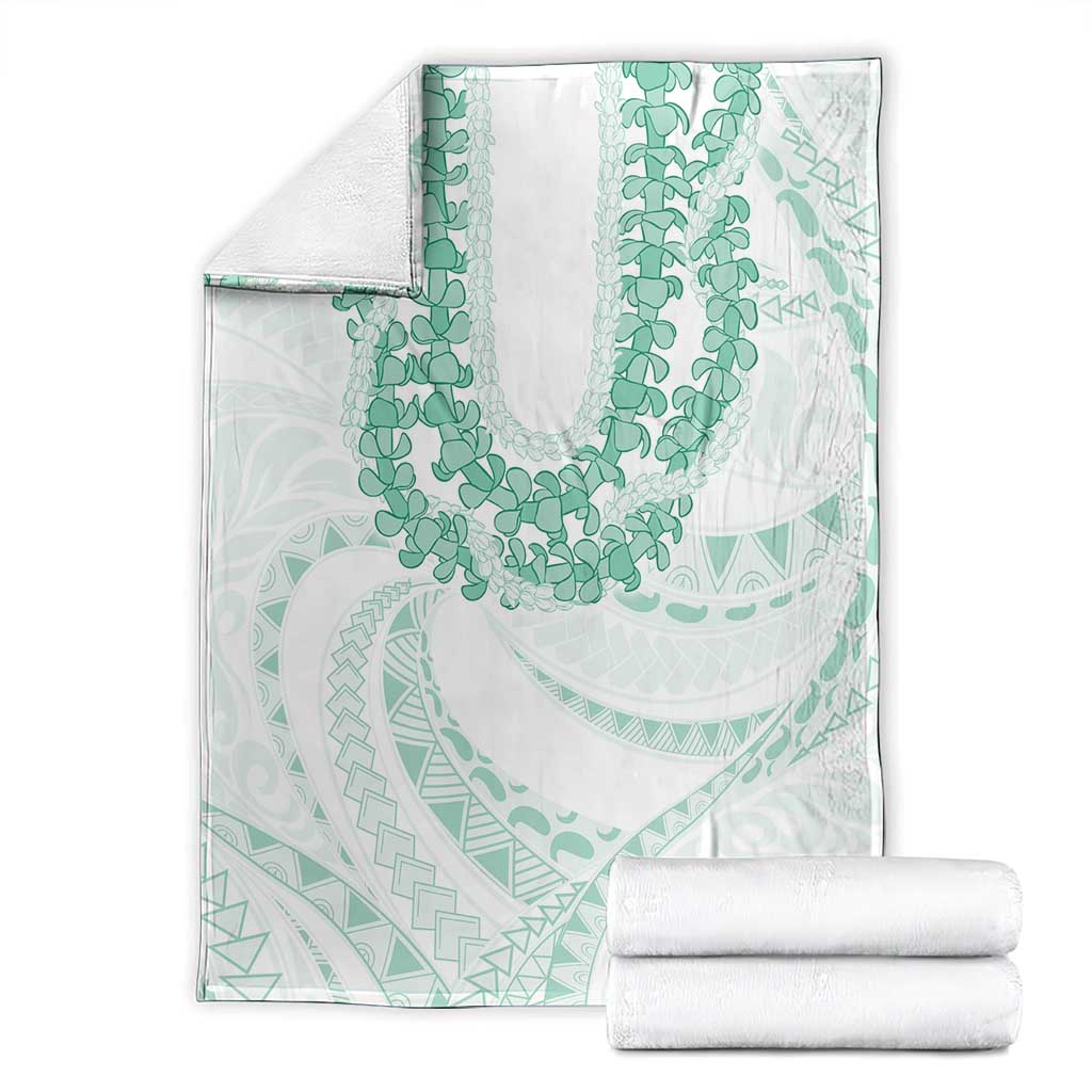 Aloha Lei Onaona Blanket Sage Green Hawaiian Tribal Pattern