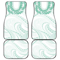 Aloha Lei Onaona Car Mats Sage Green Hawaiian Tribal Pattern