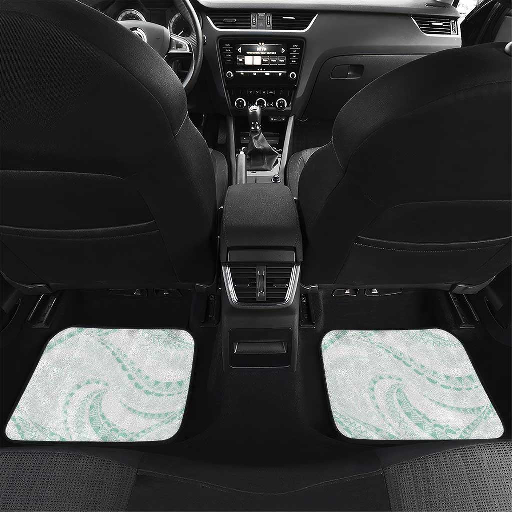 Aloha Lei Onaona Car Mats Sage Green Hawaiian Tribal Pattern