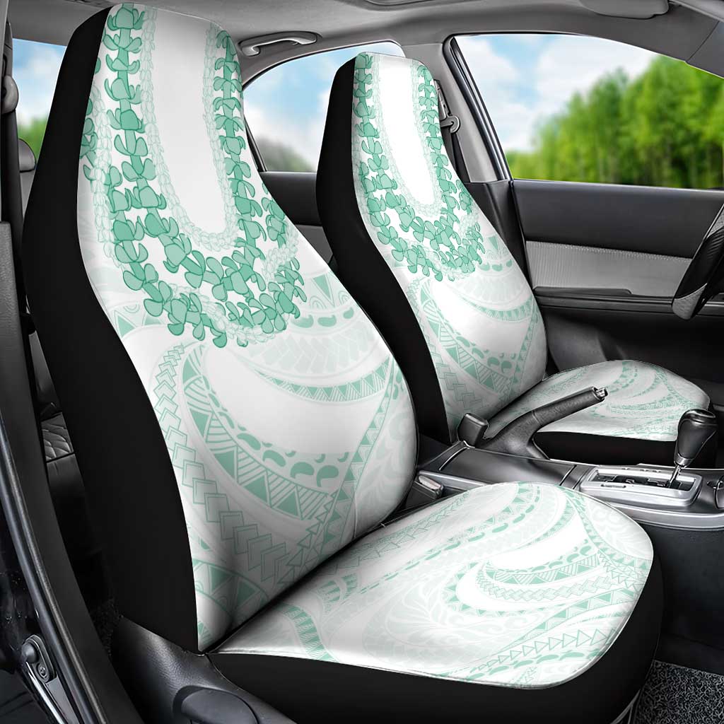 Aloha Lei Onaona Car Seat Cover Sage Green Hawaiian Tribal Pattern