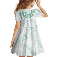 Aloha Lei Onaona Family Matching Mermaid Dress and Hawaiian Shirt Sage Green Hawaiian Tribal Pattern