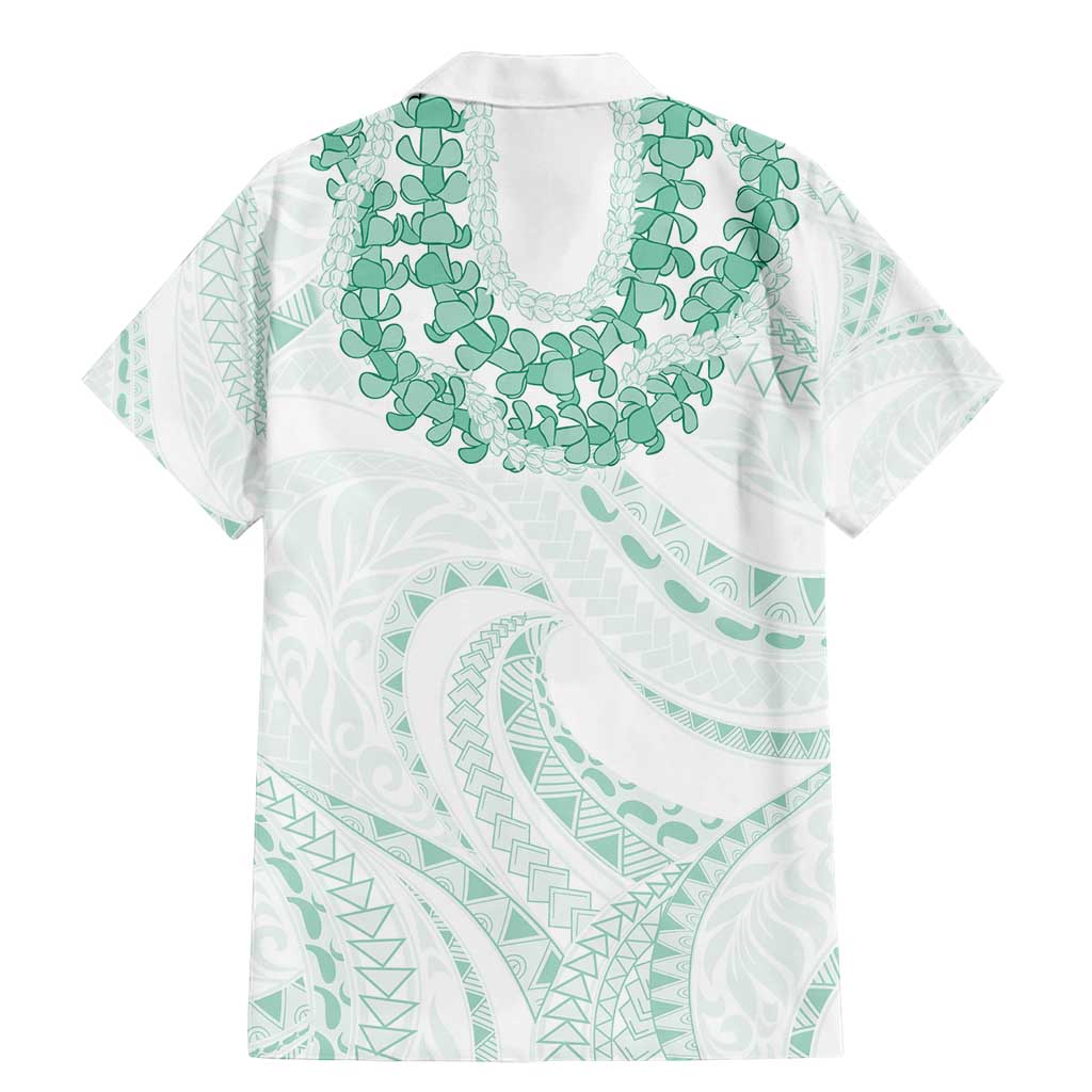 Aloha Lei Onaona Family Matching Mermaid Dress and Hawaiian Shirt Sage Green Hawaiian Tribal Pattern